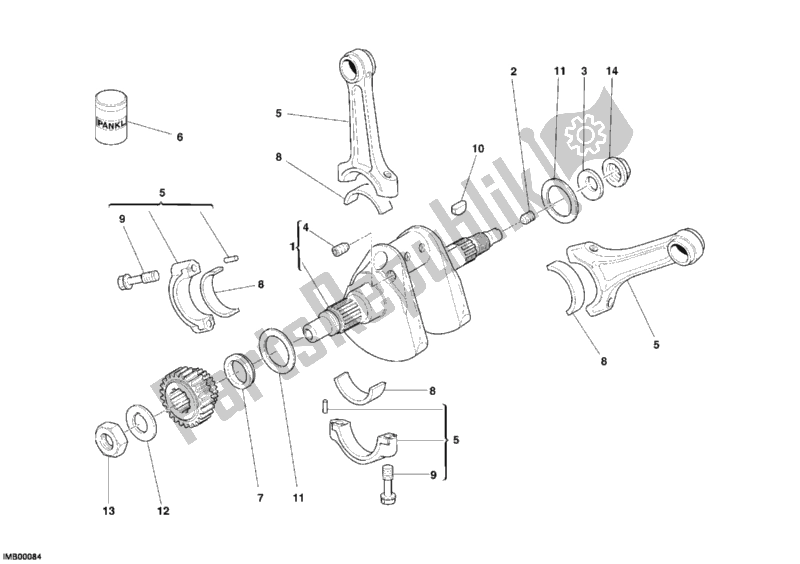 Todas las partes para Cigüeñal de Ducati Superbike 999 S 2006